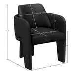 Vanda Vegan Leather Upholstered Dining Chair in Black