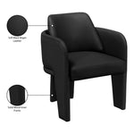 Vanda Vegan Leather Upholstered Dining Chair in Black