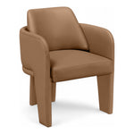 Vanda Vegan Leather Upholstered Dining Chair in Cognac