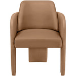 Vanda Vegan Leather Upholstered Dining Chair in Cognac