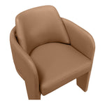 Vanda Vegan Leather Upholstered Dining Chair in Cognac