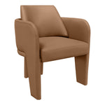 Vanda Vegan Leather Upholstered Dining Chair in Cognac