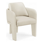 Vanda Vegan Leather Upholstered Dining Chair in Cream