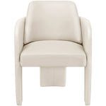 Vanda Vegan Leather Upholstered Dining Chair in Cream