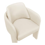 Vanda Vegan Leather Upholstered Dining Chair in Cream