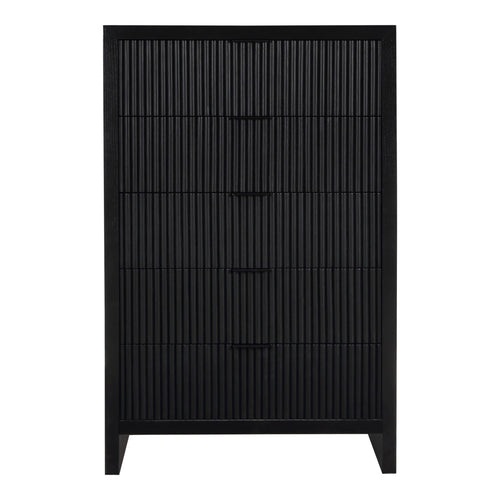Fairfax Solid Wood And Oak Veneer Chest in Black