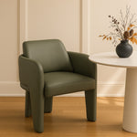 Vanda Vegan Leather Upholstered Dining Chair in Olive