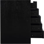 Fairfax Solid Wood And Oak Veneer Chest in Black