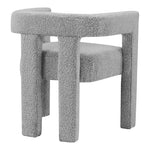 Athena Boucle Fabric Upholstered Accent / Dining Chair in Grey