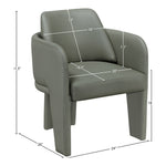 Vanda Vegan Leather Upholstered Dining Chair in Olive