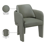 Vanda Vegan Leather Upholstered Dining Chair in Olive