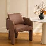 Vanda Vegan Leather Upholstered Dining Chair in Tan
