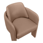 Vanda Vegan Leather Upholstered Dining Chair in Tan