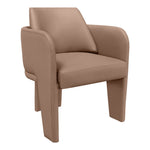 Vanda Vegan Leather Upholstered Dining Chair in Tan