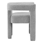 Athena Boucle Fabric Upholstered Accent / Dining Chair in Grey