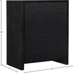Fairfax Solid Wood And Oak Veneer Chest in Black