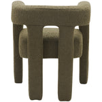 Athena Boucle Fabric Upholstered Accent / Dining Chair in Olive Green