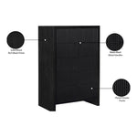 Fairfax Solid Wood And Oak Veneer Chest in Black