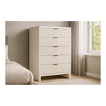 Fairfax Solid Wood And Oak Veneer Chest in Cream