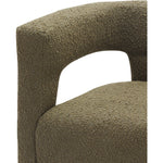 Athena Boucle Fabric Upholstered Accent / Dining Chair in Olive Green
