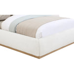 Vaughn Boucle Fabric Upholstered Queen Bed in Cream