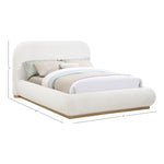 Vaughn Boucle Fabric Upholstered Queen Bed in Cream
