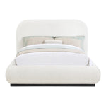 Vaughn Boucle Fabric Upholstered Queen Bed in Cream