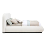 Vaughn Boucle Fabric Upholstered Queen Bed in Cream