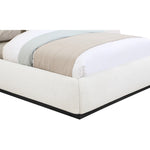 Vaughn Boucle Fabric Upholstered Queen Bed in Cream