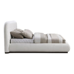 Vaughn Chenille Fabric Upholstered King Bed in Cream