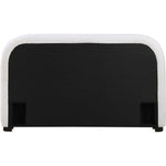 Vaughn Chenille Fabric Upholstered King Bed in Cream