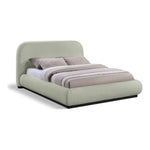 Vaughn Chenille Fabric Upholstered King Bed in Mint
