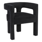 Athena Velvet Upholstered Dining Chair in Black