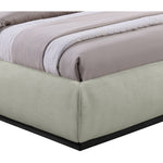Vaughn Chenille Fabric Upholstered King Bed in Mint