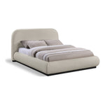 Vaughn Chenille Fabric Upholstered King Bed in Beige