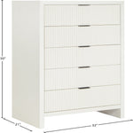 Fairfax Solid Wood And Oak Veneer Chest in Cream
