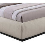Vaughn Chenille Fabric Upholstered King Bed in Beige
