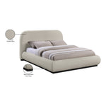 Vaughn Chenille Fabric Upholstered King Bed in Beige