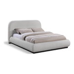 Vaughn Chenille Fabric Upholstered King Bed in Grey