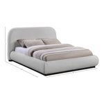 Vaughn Chenille Fabric Upholstered King Bed in Grey