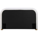 Vaughn Chenille Fabric Upholstered Queen Bed in Cream