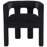Athena Velvet Upholstered Dining Chair in Black