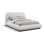 Vaughn Chenille Fabric Upholstered Queen Bed in Cream