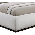 Vaughn Chenille Fabric Upholstered Queen Bed in Cream