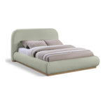 Vaughn Chenille Fabric Upholstered Queen Bed in Mint
