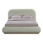 Vaughn Chenille Fabric Upholstered Queen Bed in Mint