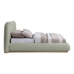Vaughn Chenille Fabric Upholstered Queen Bed in Mint
