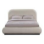Vaughn Chenille Fabric Upholstered Queen Bed in Beige