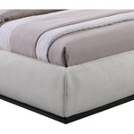 Vaughn Chenille Fabric Upholstered Queen Bed in Grey