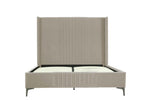 Promenade Velvet Upholstered Queen Bed in Rustic Taupe